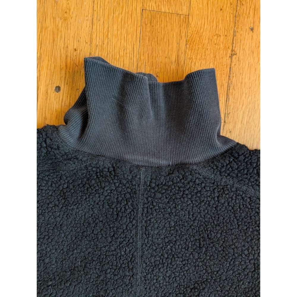Lululemon Womens Stand Out Sherpa Black Quarter Zip Long Sleeve Jacket Sz 8 - Picture 12 of 13